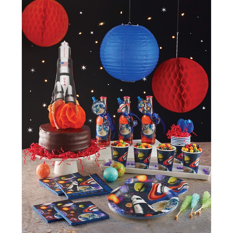 Creative Converting 725533 Space Blast All Over Print Plastic Tablecover, 54 by 108", Black - Image 4