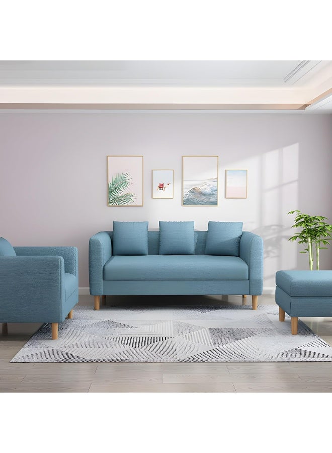 Comfynest Elegant Scandinavian Style 3-Seater Sofa With Pillow And Slipcover - Image 3