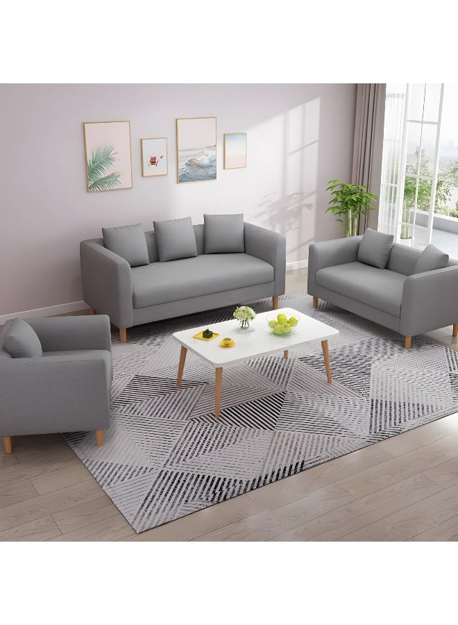 Comfynest Elegant Scandinavian Style 3-Seater Sofa With Pillow And Slipcover - Image 2