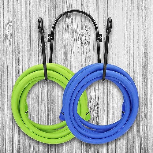 AMAZIO® Hose Pipe Hanger Heavy Duty Hose Stand Iron Rod Rustproof Wall Mounted Watering Hose Holder/Garden Pipe Stand/Watering Hose Reel Holds Over 150ft Water Hose Mount for Indoor/Outdoor - Image 5