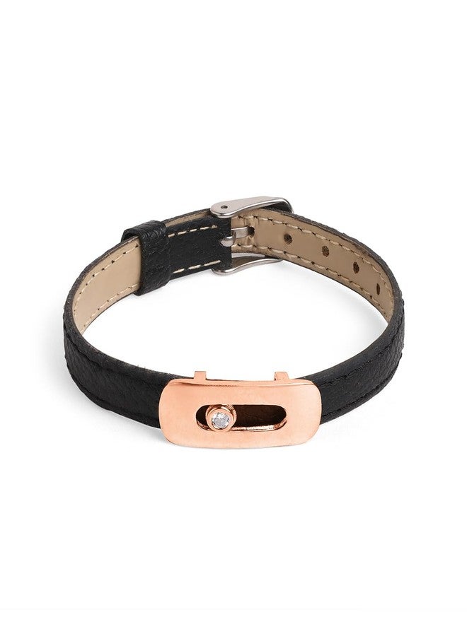 مينوتيا سوار رجالي من مينوتيا مطلي بالذهب الوردي مرصع بالكريستال، موديل MNT263_RG - Image 1