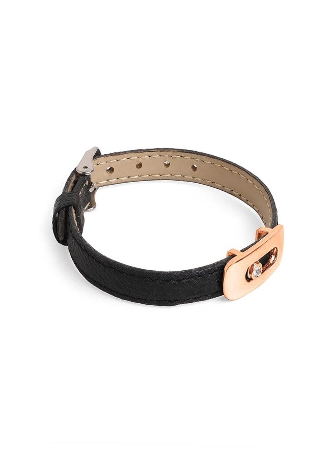 مينوتيا سوار رجالي من مينوتيا مطلي بالذهب الوردي مرصع بالكريستال، موديل MNT263_RG - Image 2