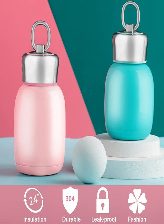 Gets Mini Stainless Steel Water Bottle, Portable Sports Vacuum Insulated Tumbler Cup, Leak Proof, Hot & Cold (Orange Red) - Image 2