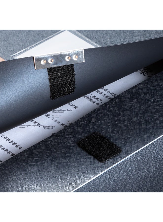 ديلي Deli 1 قطعة 55mm سلسلة Rui Shang صندوق ملفات بلاستيكي مُثخن، صندوق ملفات محاسبة A4 مُثخن، تخزين الامتحانات، P05606 رمادي داكن - Image 3