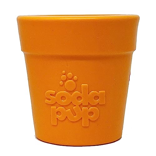 SodaPup Flower Pot Durable Dog Treat Dispenser Chew Toy Made in USA from NonToxic Pet Safe Food Safe Rubber Material for Mental Stimulation Problem Chewing Calming Nerves More - Image 1