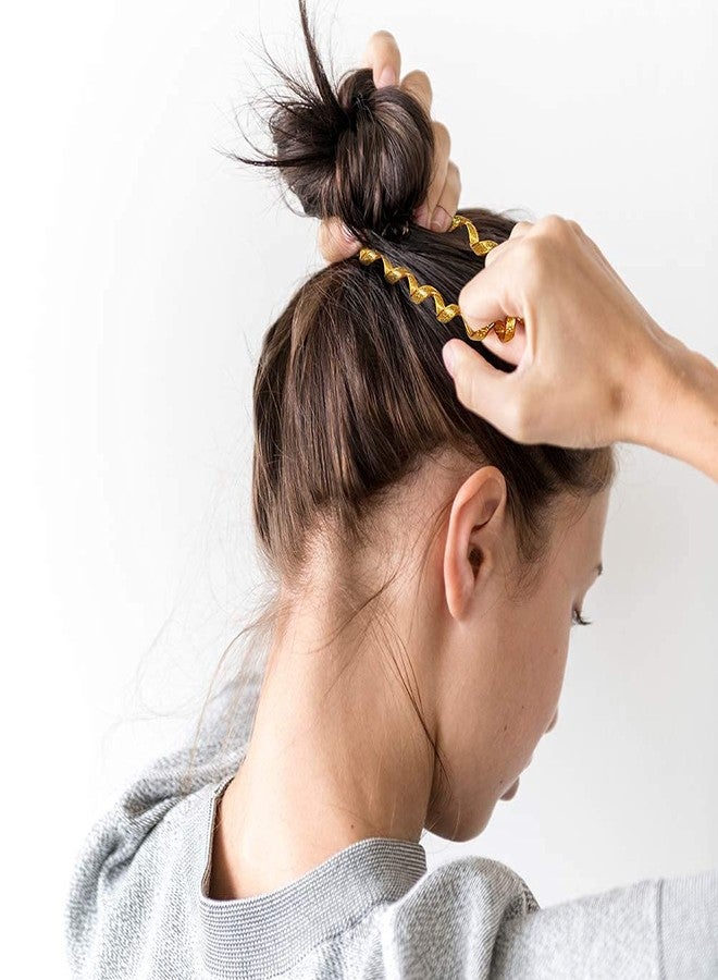 EPARTY Spiral Hair Ties, No Crease Hair Ties, 24-Colors Phone Cord Hair Ties, Hair Coils,Elastic Coil Hair Ties for Women Girls, Apply to Curly, Straight, Thick, Thin, Short, Long Hair(24 Pack) - Image 4