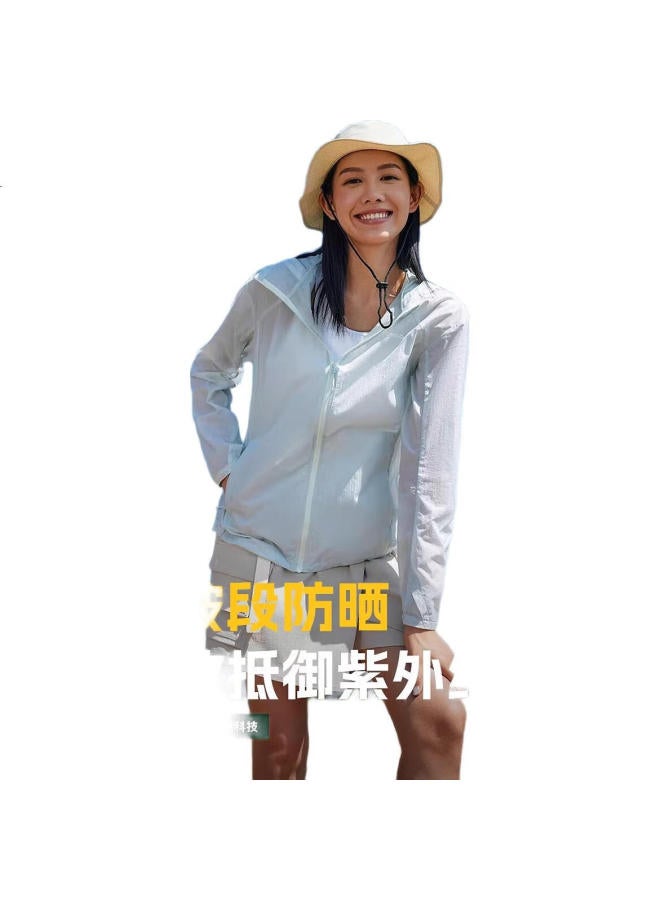 Toread Sun Protection Clothing Outdoor Lightweight Breathable Skin Coat Original Yarn Sunscreen Fishing Clothing Women Velvet Green L - Image 3