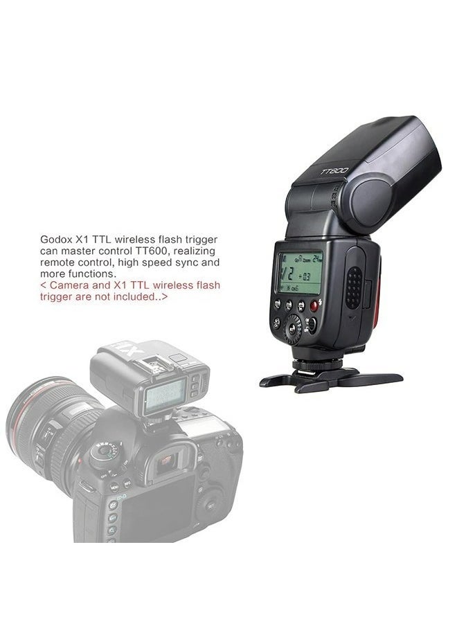 جودوكس - فلاش GODOX TT600 Speedlite – أداء عالي مع ناقل حركة لاسلكي 2.4G متوافق مع كاميرات Canon وNikon وPentax وOlympus - Image 1