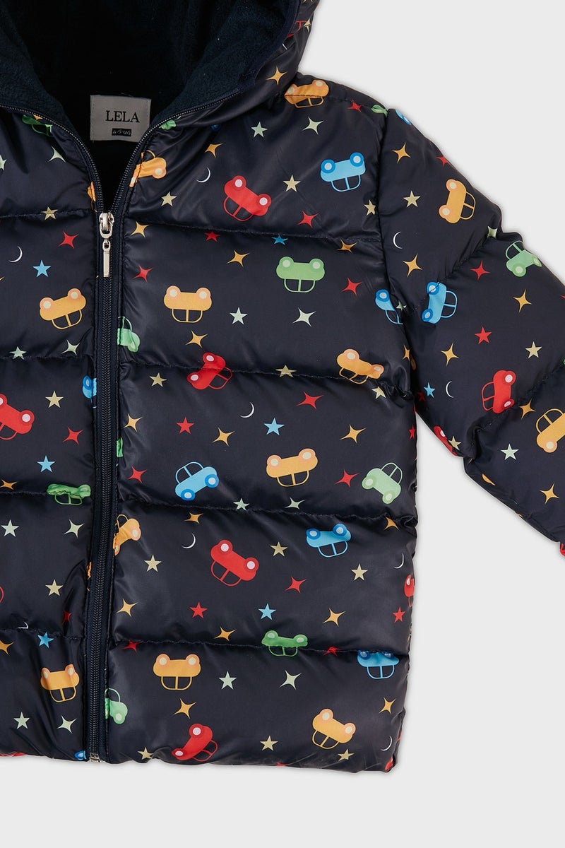 Lela Extra Padded Soft Fleece Hooded Puffer Coat Boy's COAT 5763003  - Image 2
