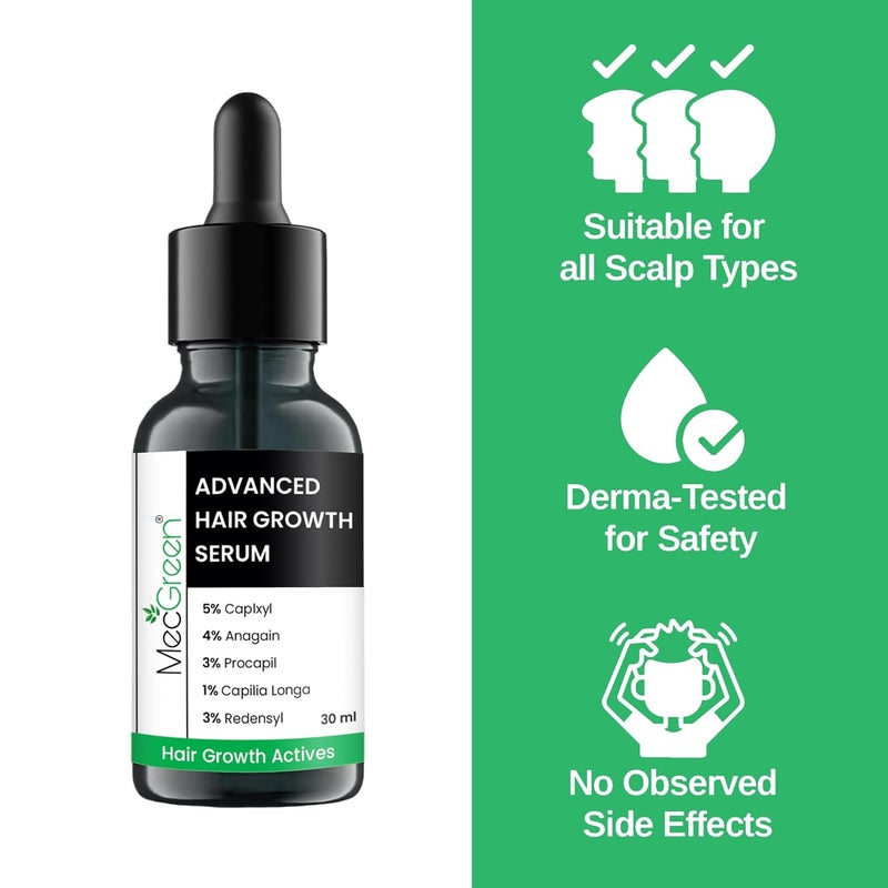 MECGREEN Hair Serum For Dry Frizzy And Flyaway Hair  With 6 Rare Flower Oils  Lightweight Extraordinary Oil For Shine Protection And Smoothness  Travel Size NonGreasy Formula  30ml - Image 2
