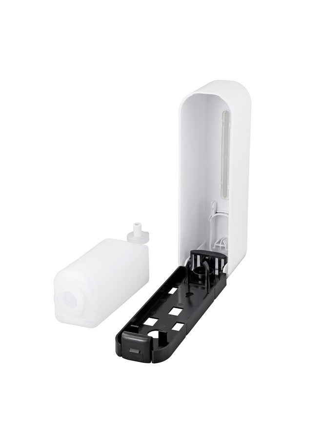 BATH GURU Liquid Soap Dispenser for Bathroom Kitchen ABS Plastic Wall Mounted Lotion Shampoo Handwash Dishwash Gel Sanitizer Dispenser 350 Ml Slim ( Black & White ) Pack of 2 - Image 5