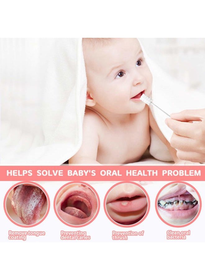 EASICUTI 102PCS Baby Tongue Cleaner,Baby Oral Cleaner Newborn Baby Toothbrush,Disposable Infant Toothbrush Clean Baby Mouth,Gauze Gum Cleaner Stick Dental Care for 0-36 Month Baby+1 Finger Toothbrush with Case  - Image 3