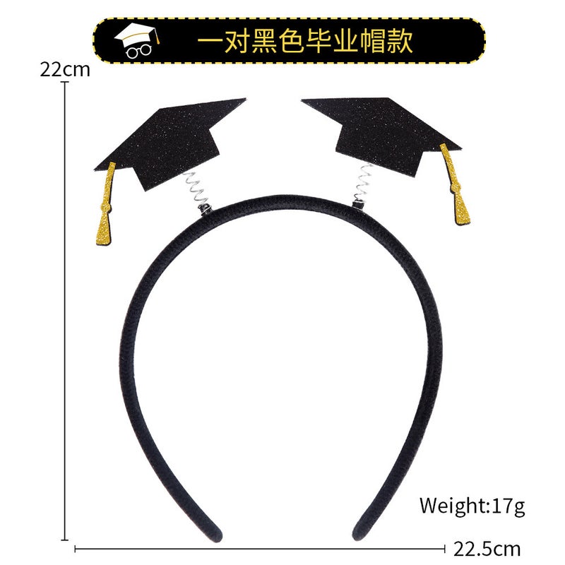 Graduation Season Decoration New Hairband University Kindergarten Graduation Ceremony Po Props Bachelor Cap Certificate Headband - Image 4