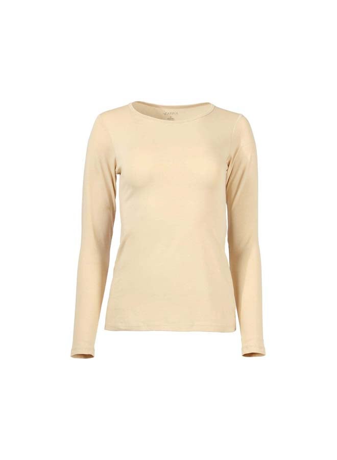 Carina Round Neck Mid Beige