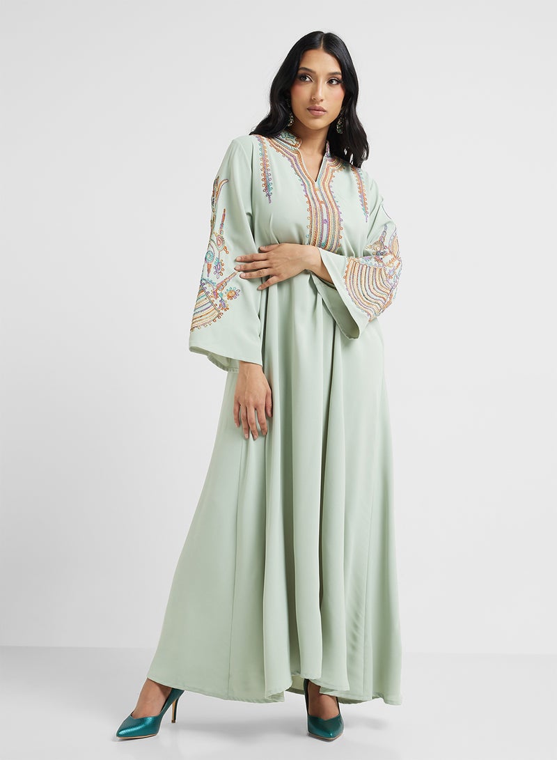 Khizana Embroidered Jalabiya - Image 4