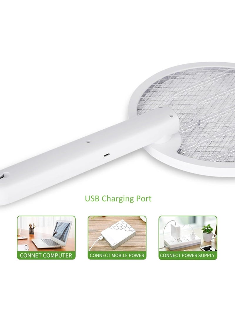WEIDASI - Foldable 2 in 1 Electric Mosquito bat Swatter Racket for Indoor & Outdoor USB Rechargeable with LED - Image 1