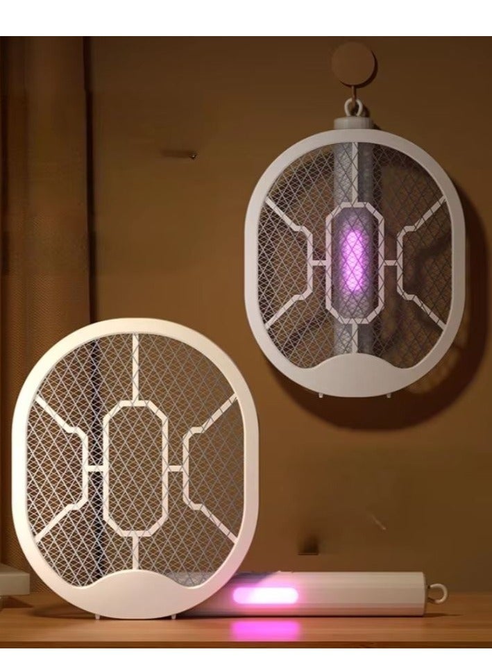 WEIDASI Foldable 2 in 1 Electric Mosquito bat Swatter Racket for Indoor & Outdoor USB Rechargeable with LED - Image 1