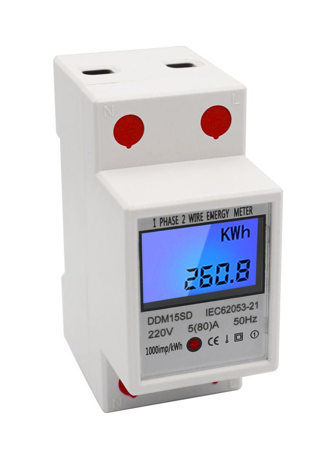 NIBEMINENT Single Phase Energy Meter White - Image 1