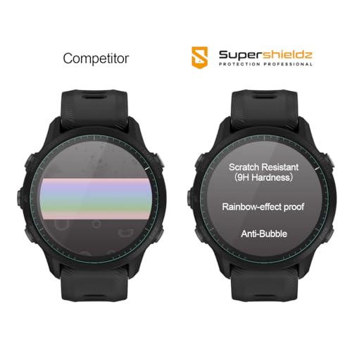 Supershieldz (3 Pack) Designed for Garmin Forerunner 955/955 Solar Tempered Glass Screen Protector, Anti Scratch, Bubble Free - Image 2
