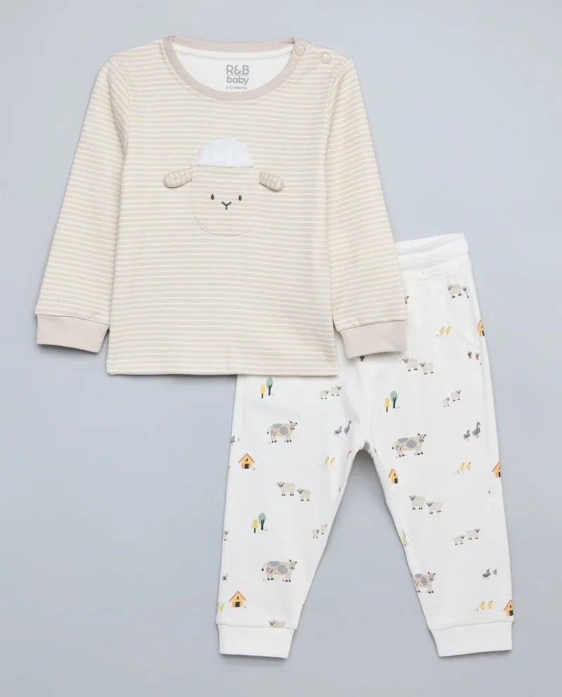 أر أند بي Appliqued Clothing Set