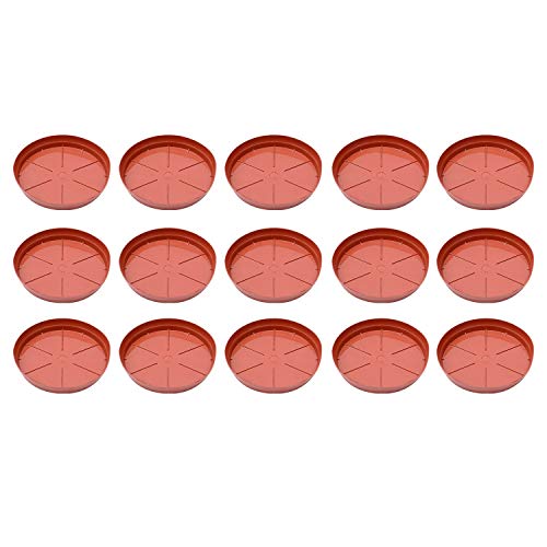 Klaxon Plastic Drip Tray Set/Bottom Tray Set for Garden Planters - 7 Incehs (Pack of 15) - Image 1