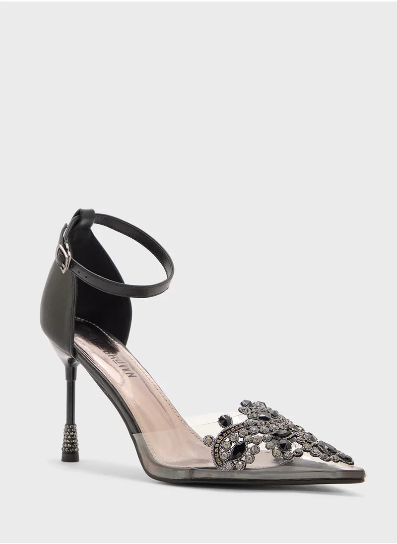 ذا براون High Heeled Diamante Pump