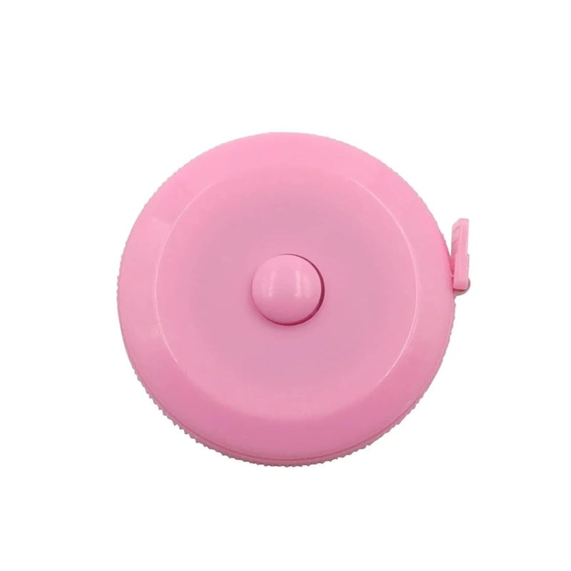 Pink Double Sided Tape Measure 60 Inch 1.5m Automatic Telescopic Hardware Tool - Image 1