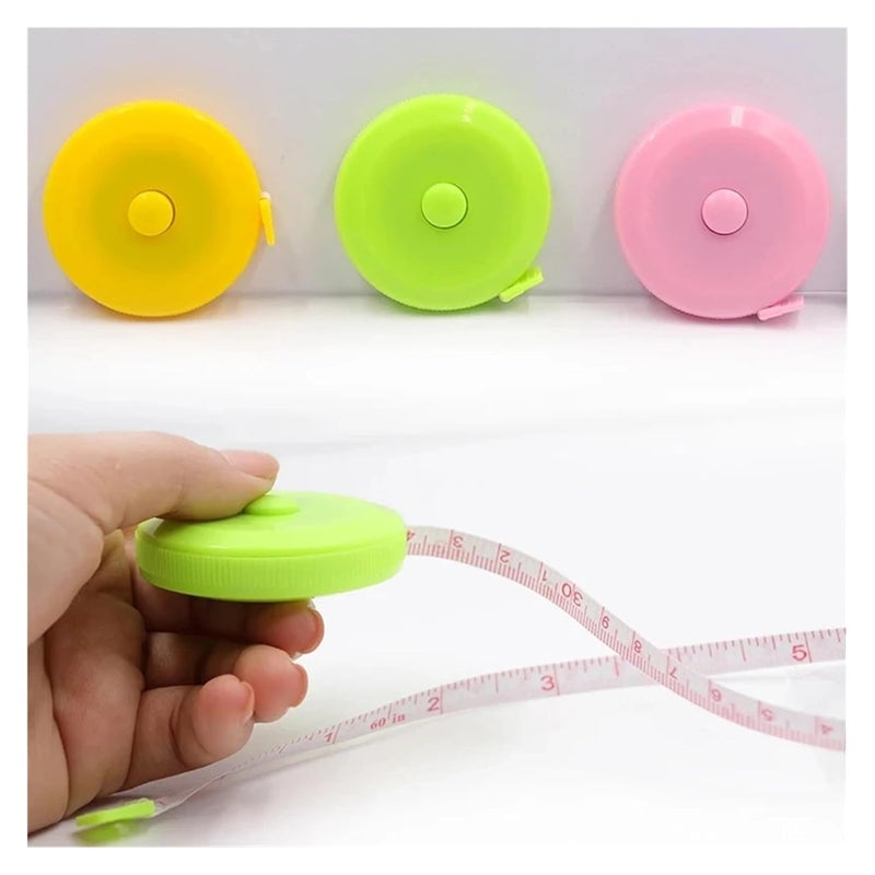 Pink Double Sided Tape Measure 60 Inch 1.5m Automatic Telescopic Hardware Tool - Image 4