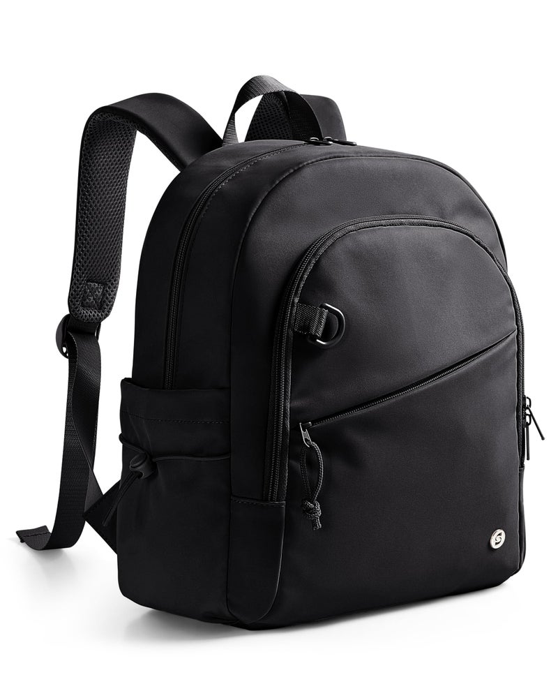 Smasrob Women Mini Backpack with Wet Pocket and RFID Blocking Pocket, Small Backpack Purse for Gym, Work, College or Travel, Black - Image 1