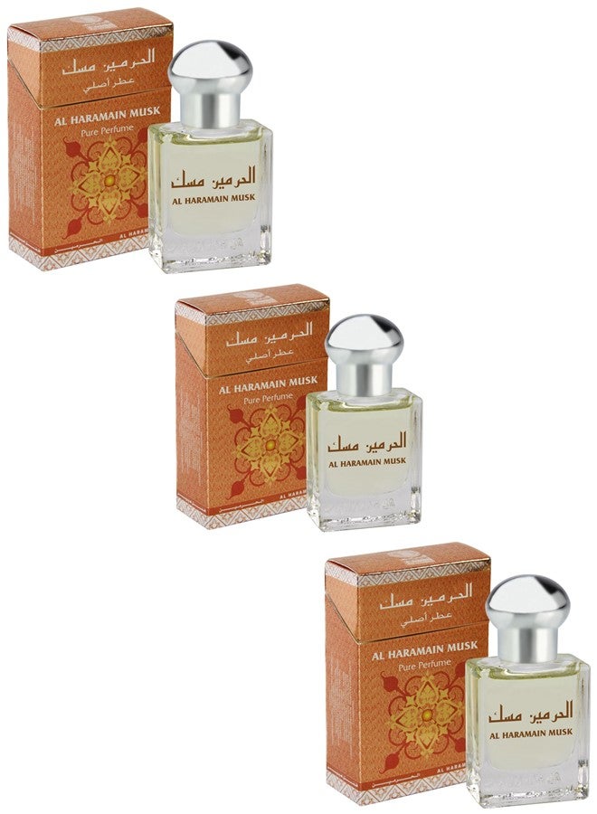 الحرمين 3 قطع مسك الحرمين 15 مل عطر نقي - Image 1