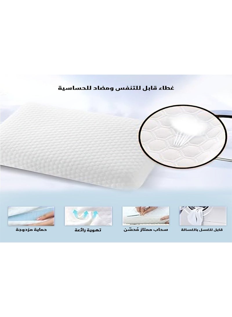 Relax Smart Medical Neck Support Sleeping Pillow with Cooling Technology Size 60*40* - Image 2