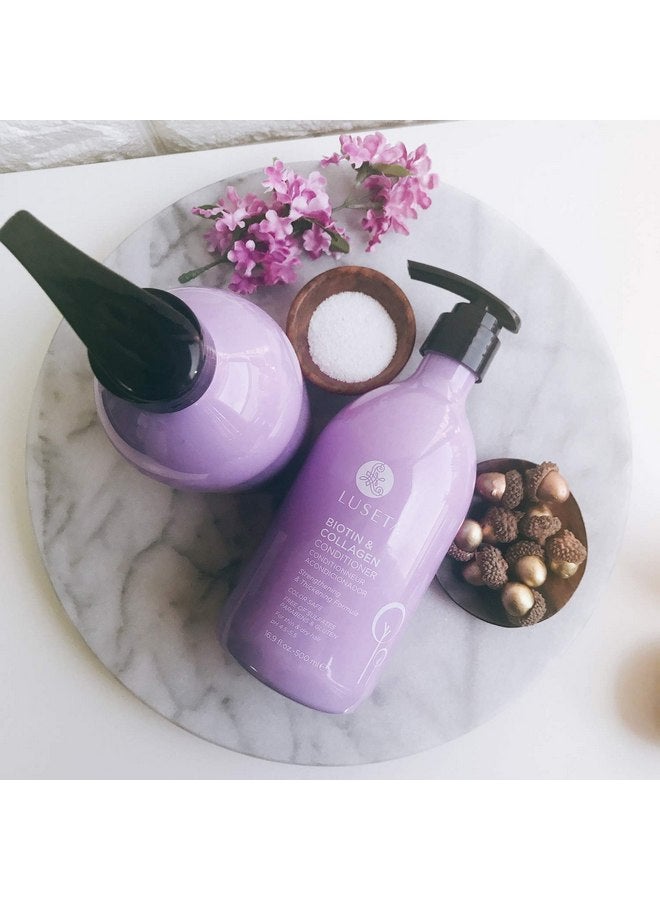 L LUSETA Luseta Biotin & Collagen Conditioner Thickening for Hair Loss & Fast Hair Growth - Infused with Argan Oil to Repair Damaged Dry Hair - Sulfate Free Paraben Free 16.9oz - Image 4
