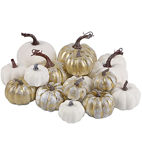 winemana Fall Decorations for Home - Set of 6 Artificial Pumpkin, Berry & Pine Cone Table Centerpiece for Office, Thanksgiving, Bathroom Kitchen Autumn Decor - Image 1