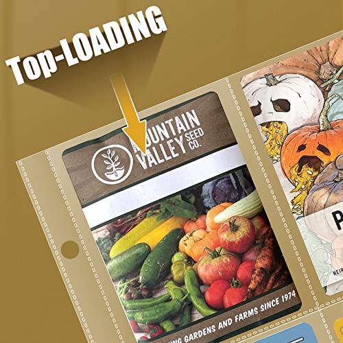 tutata Seed Organizer Garden Seeds Storage Clear Sheet Protectors with 8.5x11 Binder, Seed Packet Organizer Kit - Image 4