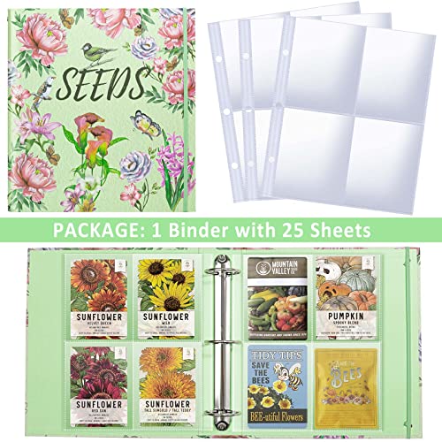 tutata Seed Organizer Garden Seeds Storage Clear Sheet Protectors with 8.5x11 Binder, Seed Packet Organizer Kit - Image 5