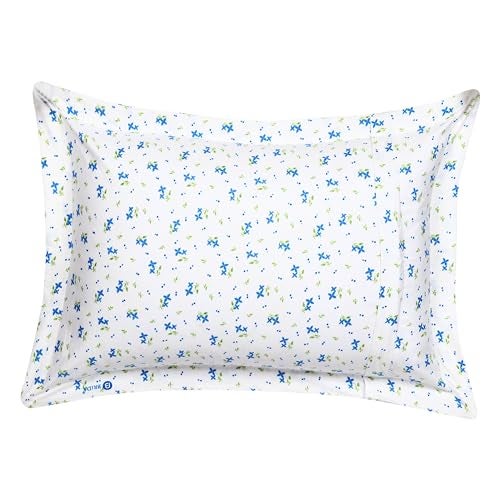 HOUSE FOX Zipper Cotton Pillow Covers/Cases/Protectors (NOT Pillow) Set of 2 Pair Or 4 Pcs,Size -18x28inch with Zip/Chain (Standard, Pink Blue Flower) - Image 5