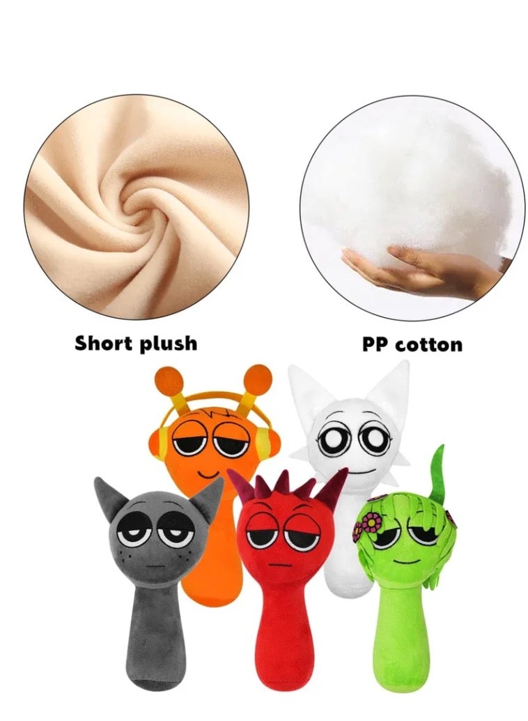 Sprunki Plush Toys, Sprunky Wenda & Gray Plushies Pillow Stuffed Animal Figure Dolls for Game Fans Gifts for Kids - Image 3