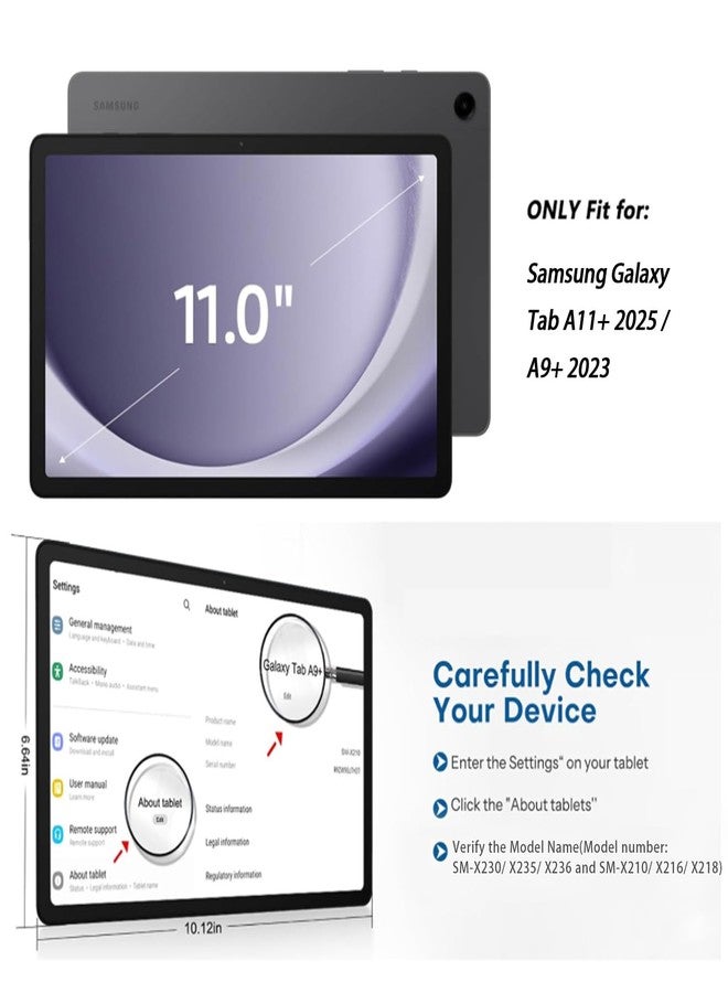 LTROP Case for Samsung Galaxy Tab A9+ Plus Case 11" 2023 (SM-X210/X216/X218), Heavy Duty Shockproof Protective Case with Rotating Stand, Hand/Shoulder Strap, Turquoise - Image 2