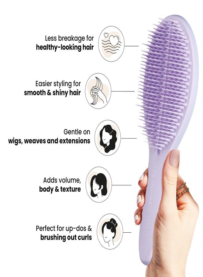 Tangle Teezer The Ultimate Styler Hair Styling Brush for Dry Styling, Maintains, Blends & Adds Volume, Texture & Shine, Lilac Cloud - Image 4