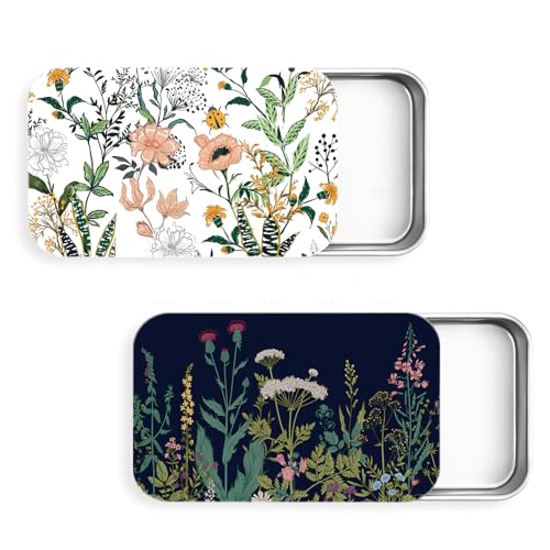 Gerkia 2Pack Travel Floss Picks Case, Refillable Portable Floss Pick Holder and Dispenser, Small Tin Box Containers. - Image 1
