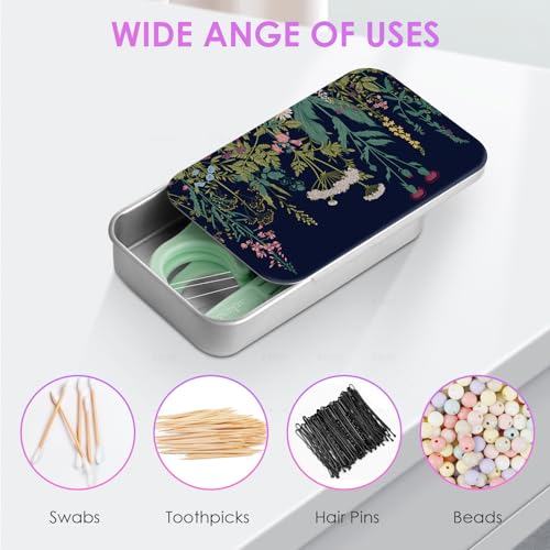 Gerkia 2Pack Travel Floss Picks Case, Refillable Portable Floss Pick Holder and Dispenser, Small Tin Box Containers. - Image 3