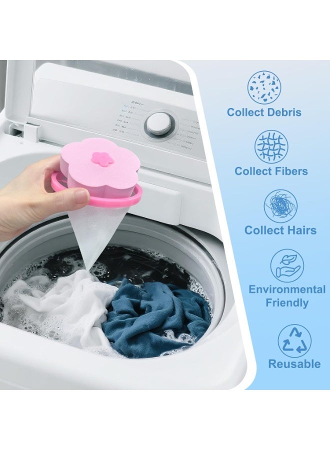 RION Laundry Hair & Lint Remover Bags – Floating Reusable Mesh Filter for Washing Machine, Pet Hair Catcher Net Pouch (4 Pieces) - Image 4