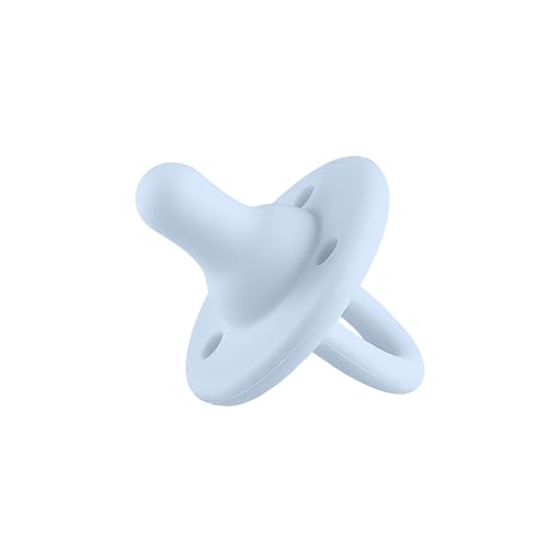 Lee Lee + Me Lee Lee and Me Paci - Sky Color - 100% Medical Grade Silicone Pacifier Breast-Like Nipple Design for Better Latch - Size 0-18 Months - Image 1