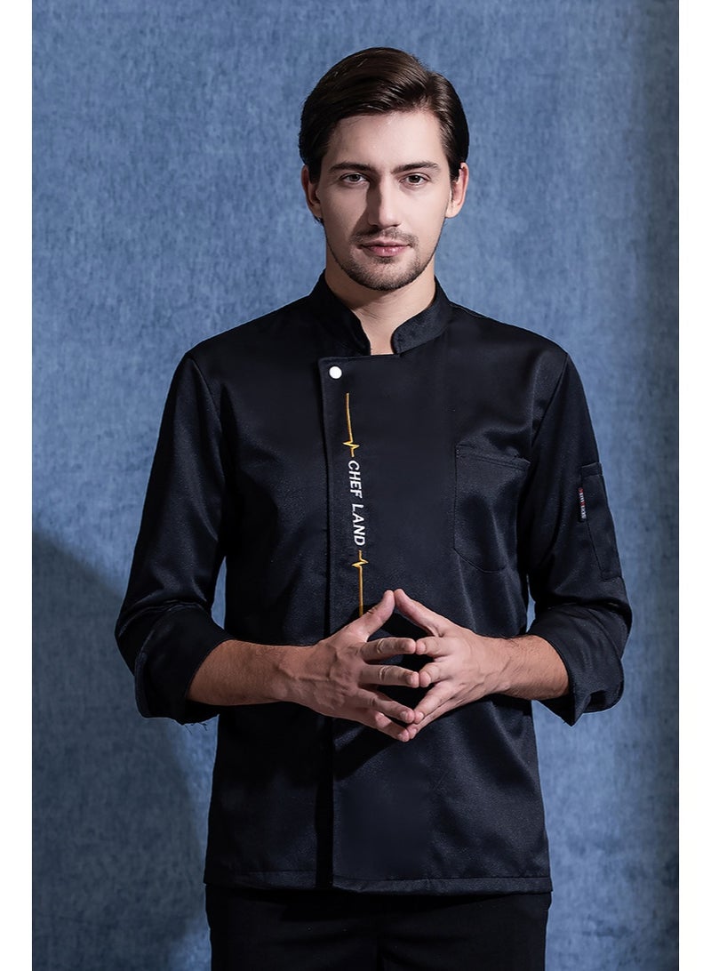 NIBEMINENT Kitchen Chef Uniform Chef Jackets Men Winter Work Clothes Works Jackets Cook Female Restaurant Clothes Workers Cook Clothes  - Image 1