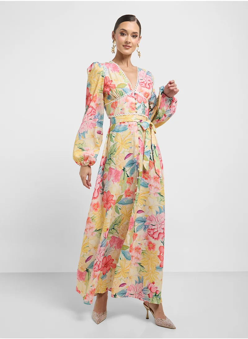 Khizana Floral Print Dress