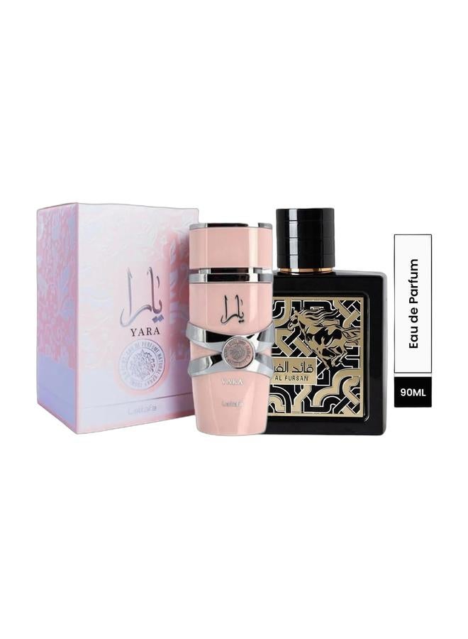 Lattafa Yara EDP For Women 100ml & Qaed Al Fursan EDP 90ml Bundle - Image 1