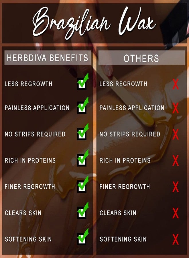 هيربيفا شمع هيربديفا البرازيلي بالشوكولاتة البيضاء بدون شرائح 500 غرام | شمع يمنحكِ ثقة كاملة للوجه، وتحت الإبطين، ومنطقة البكيني، والجسم | سهل الاستخدام، يُقشر بسهولة، مناسب للنساء والرجال، حتى للبشرة الحساسة - Image 5