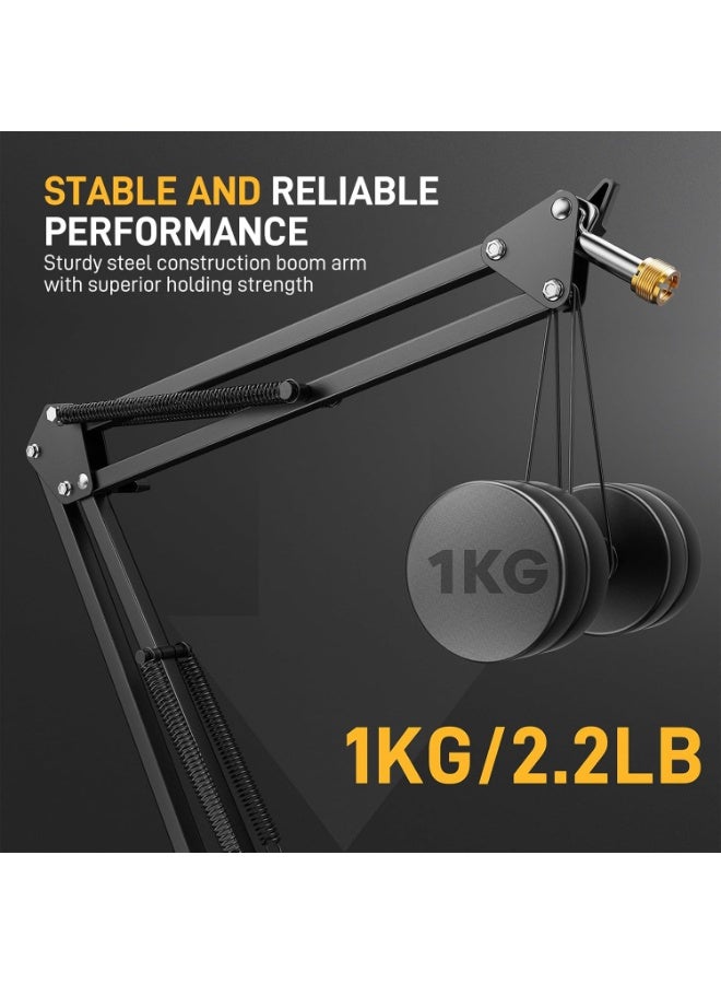 ماونو BA20 ذراع تعليق ميكروفون قابل للتعديل – حامل مكتب لمايكات USB و XLR - Image 4