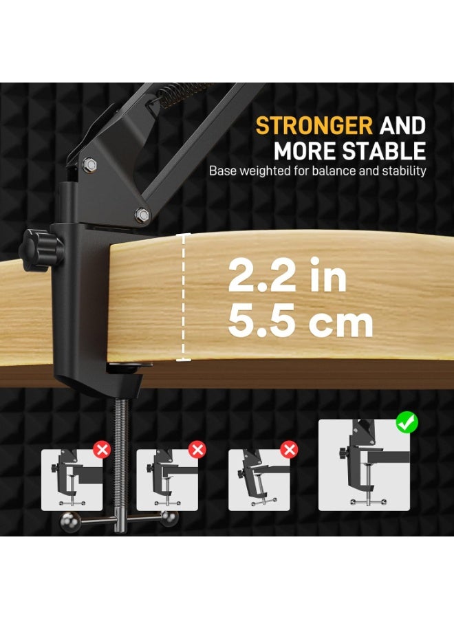 ماونو BA20 ذراع تعليق ميكروفون قابل للتعديل – حامل مكتب لمايكات USB و XLR - Image 3