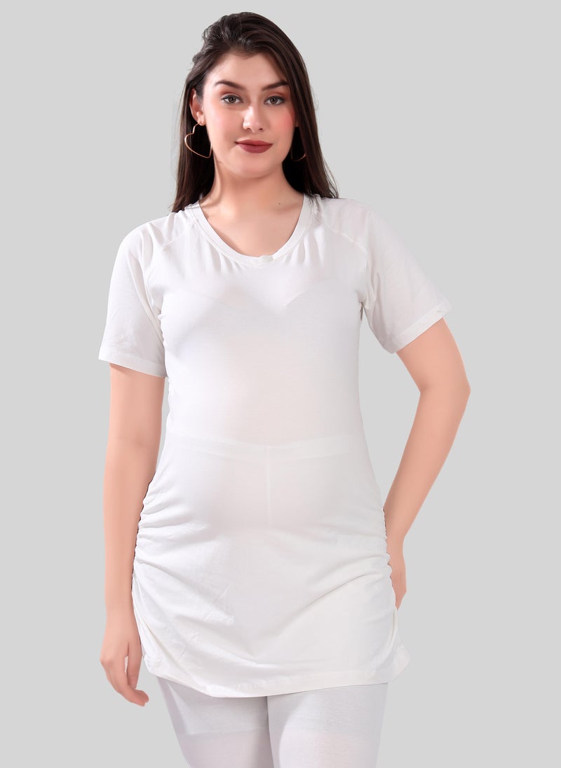 TUMMY TUMMY 2PC Set of Maternity T-shirt & High Waist Legging with Drawstring - Image 4